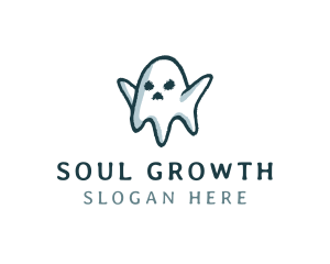 Creepy Halloween Ghost logo