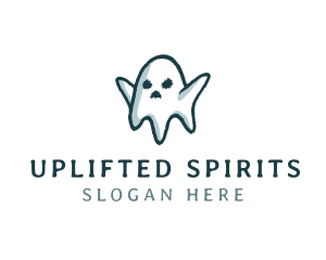 Creepy Halloween Ghost logo design