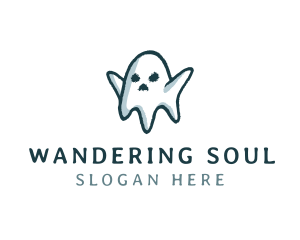 Creepy Halloween Ghost logo design