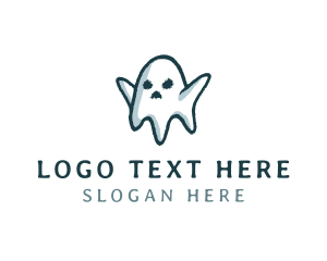 Soul - Creepy Halloween Ghost logo design