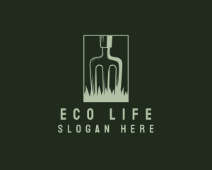 Eco Friendly Gardening Fork logo design