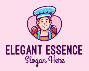 Apprentice Female Chef logo design