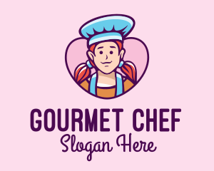 Apprentice Female Chef logo design