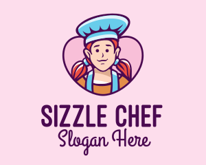 Apprentice Female Chef logo design