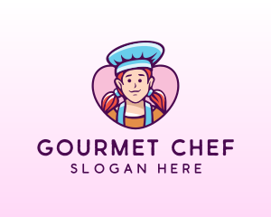 Female Chef Baker logo design