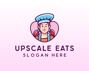 Female Chef Baker logo design