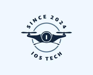 Quadcopter Tech Drone logo design