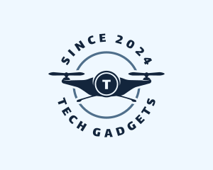 Quadcopter Tech Drone logo design