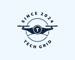 Quadcopter Tech Drone logo design