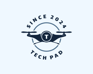 Quadcopter Tech Drone logo design