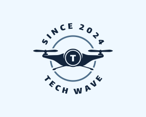 Quadcopter Tech Drone logo design