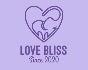 Elephant Love Heart logo