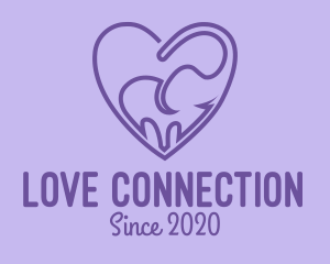 Elephant Love Heart logo