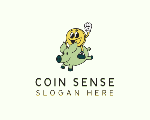 Coin Piggy Savings logo design