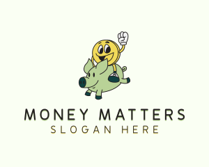 Coin Piggy Savings logo design