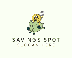 Coin Piggy Savings logo design