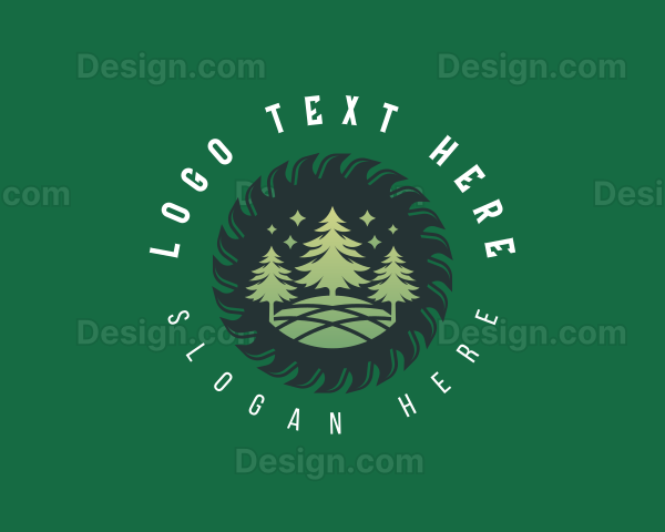 Forest Logging Carpentry Logo