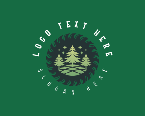 Forest Logging Carpentry Logo