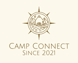 Mountaineering Camp Compass logo design