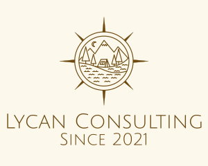 Mountaineering Camp Compass logo design