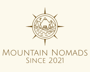 Mountaineering Camp Compass logo design