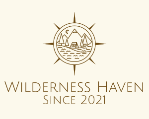 Mountaineering Camp Compass logo design