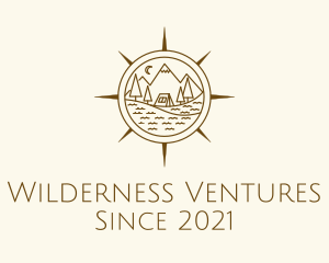 Mountaineering Camp Compass logo design