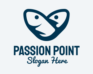 Blue Tuna Heart logo design