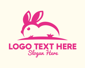 Pink Bunny Ears Logo
