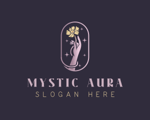 Mystical Flower Hand logo design