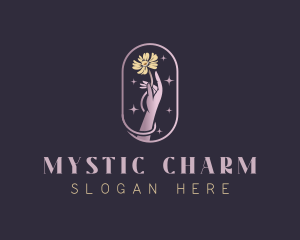 Mystical Flower Hand logo design