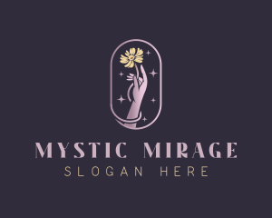 Mystical Flower Hand logo design