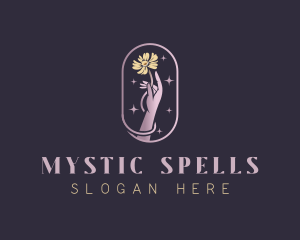 Mystical Flower Hand logo design