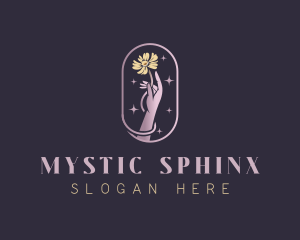 Mystical Flower Hand logo design