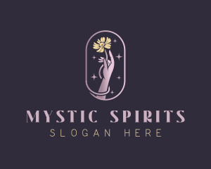 Mystical Flower Hand logo design