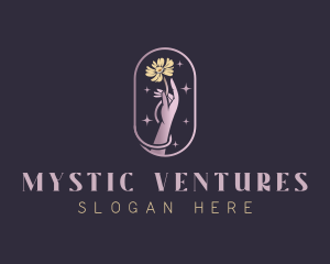 Mystical Flower Hand logo design