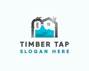 Pipe Faucet Plumbing logo design