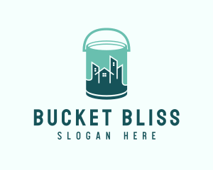 Residential Paint Bucket logo design