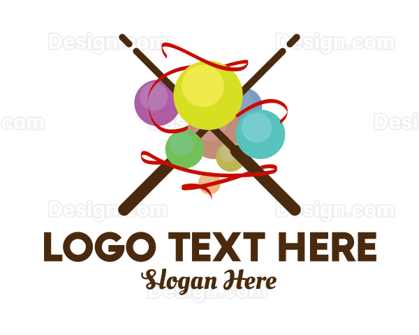 Knitting Yarn Ball Logo