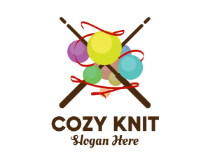 Knitting Yarn Ball  logo