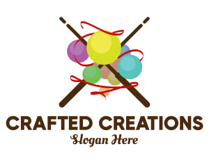 Knitting Yarn Ball  logo design