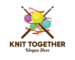 Knitting Yarn Ball  logo