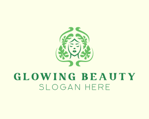 Female Leaf Skincare logo design