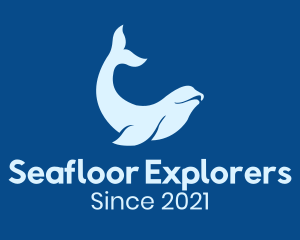 Elegant Beluga Whale logo