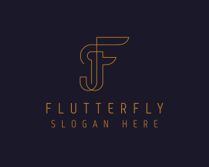 Minimalist Letter F Company logo design