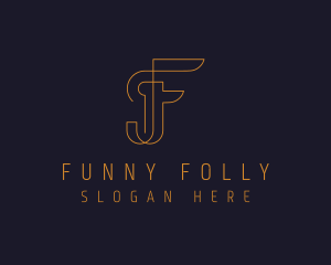 Minimalist Letter F Company logo design