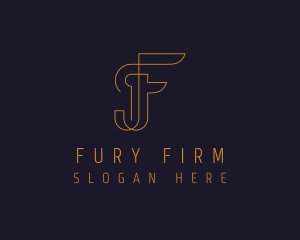 Minimalist Letter F Company logo design