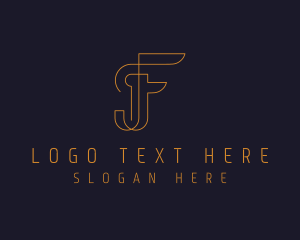 Minimalist Letter F Company Logo