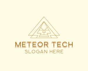 Corporate Tech Pyramid  logo design