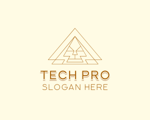 Corporate Tech Pyramid  logo design